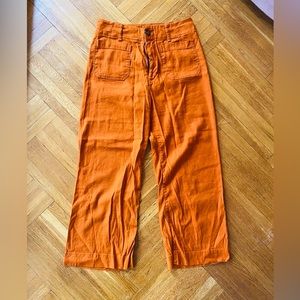 Anthropologie Maeve Colette Linen Cropped Pants